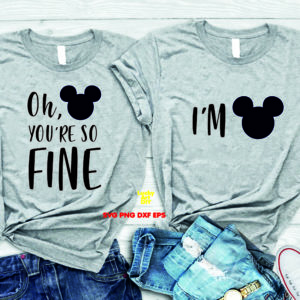 Oh Mickey you're so fine Svg, Disney Svg, Mickey Mouse Svg, You so fine Svg,  Wear The Ears, Drink The Beers, Buy The Beers, Happy Disney Svg, Wife, Hubby, Matching Disney Svg, Broke,  Spoiled, Wedding Gift, Couple Shirt Svg,