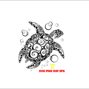 Turtle svg, Sea Turtle svg, Tribal svg Hawaii Mandala EPS Dxf Cut Files Zentangle, Boho Vector Files, Instant Download, Printable Sugar
